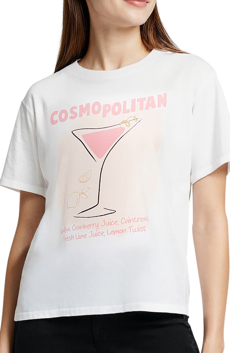 Wildfox Jamie Cosmopolitan Graphic T-Shirt, Alternate, color, Snow White