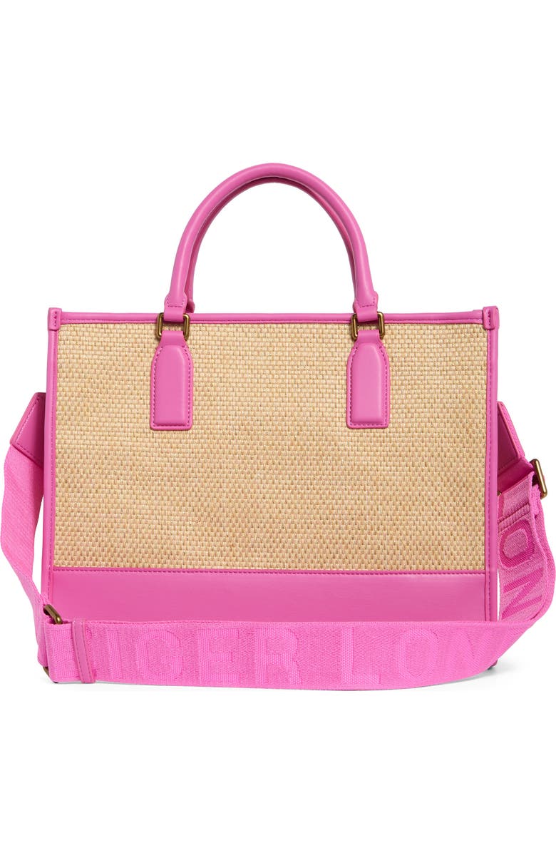 Kurt Geiger London Chiswick Raffia Tote, Alternate, color, Open Pink
