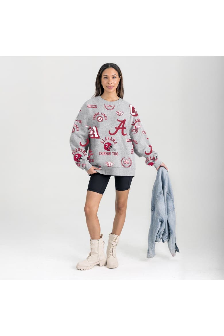 Women's Gameday Couture Gray Alabama Crimson Tide Always on Repeat Fleece Sweatshirt, Alternate, color, Gray