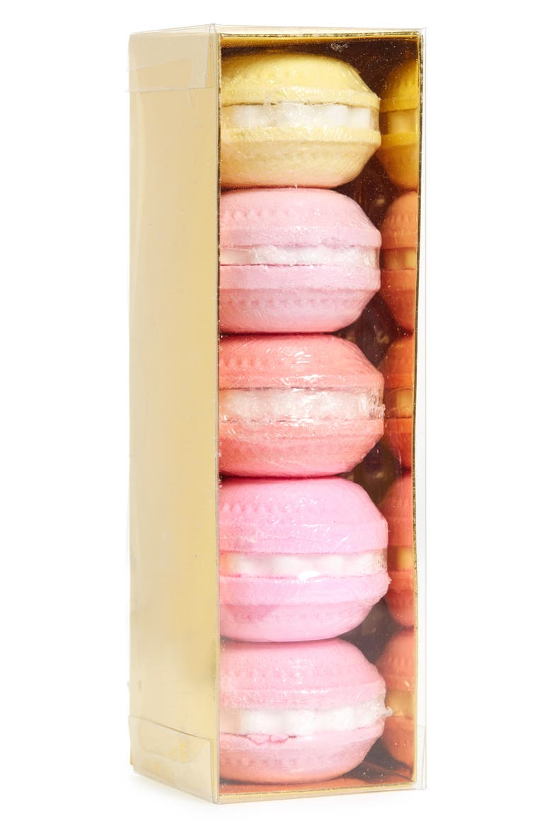 5-Pack Macaron Shaped Bath Fizzies Set, Main, color, PINK