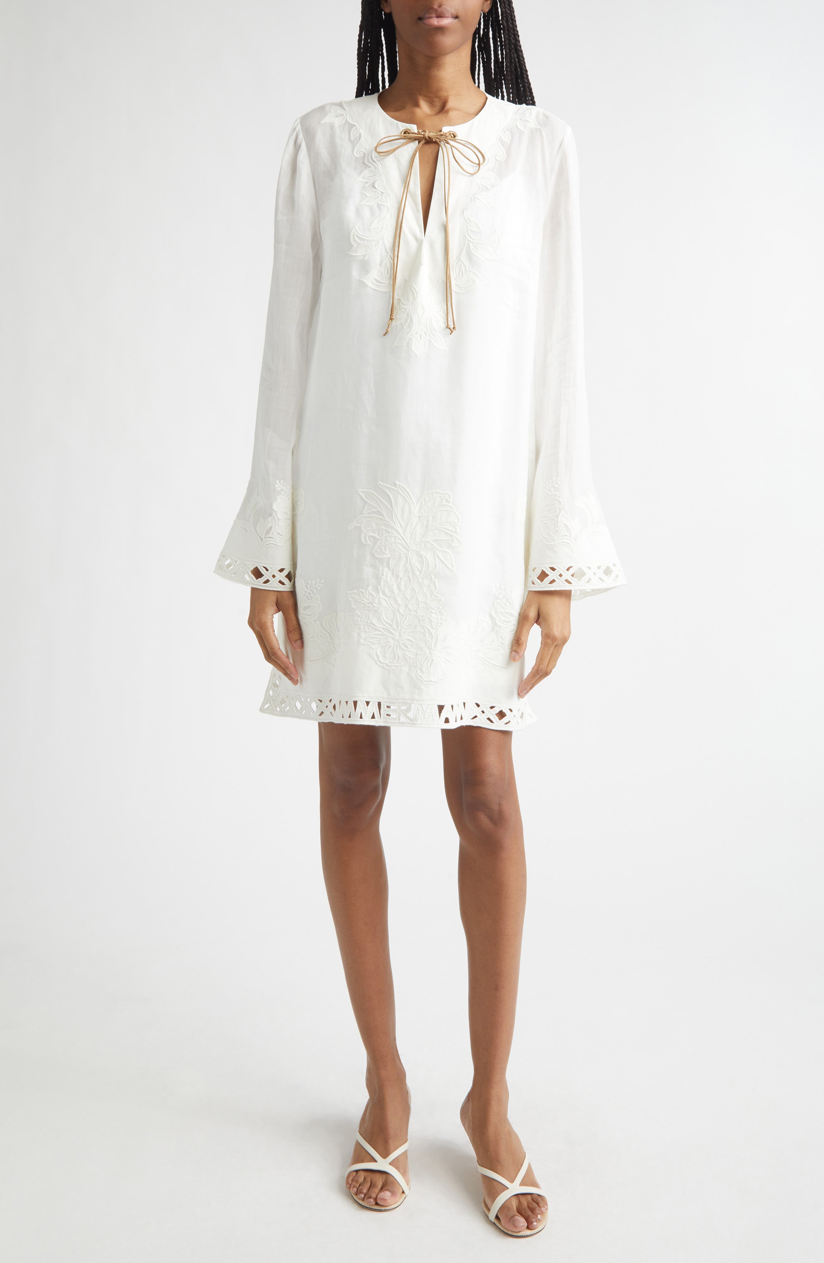 Indra Embroidered Tunic Dress