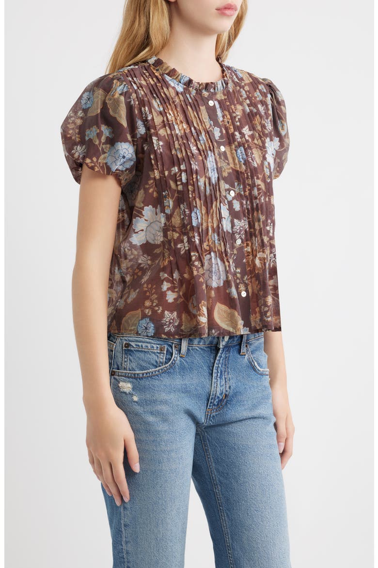 Pepper Pintuck Puff Sleeve Top, Alternate, color, WILLOW