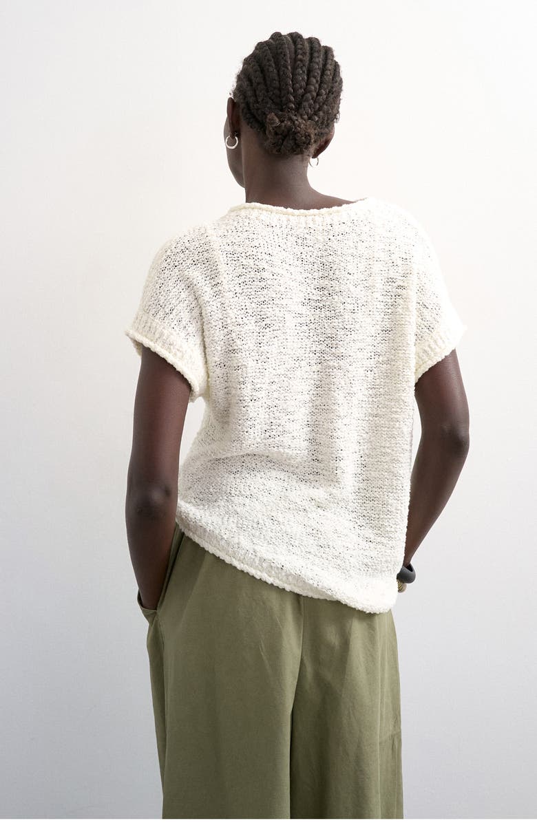 Topshop Open Stitch Knit Asymmetric Top, Alternate, color,