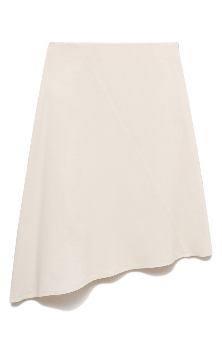 MANGO Asymmetric Midi Skirt, Alternate, color, Ecru