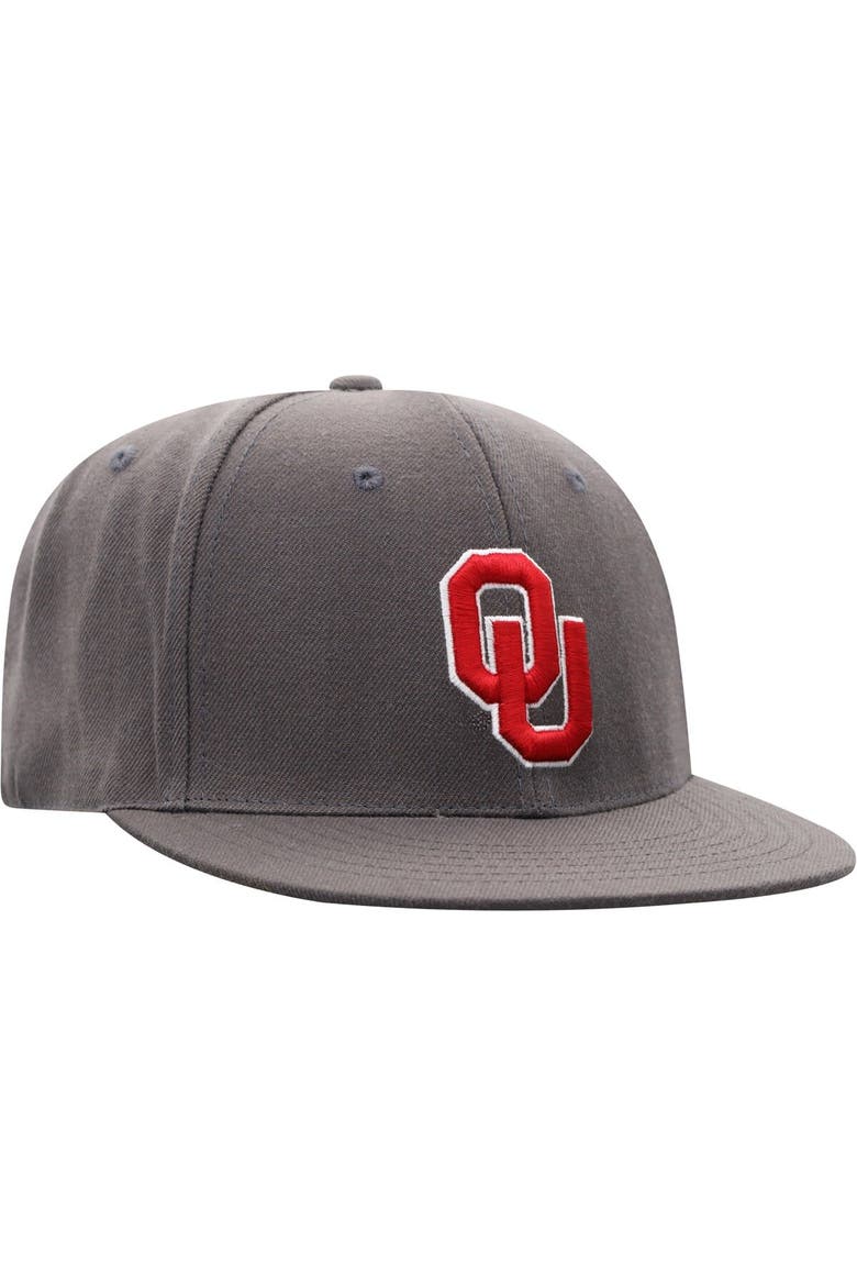 Men's Top of the World Charcoal Oklahoma Sooners Team Color Fitted Hat, Alternate, color, Charcoal