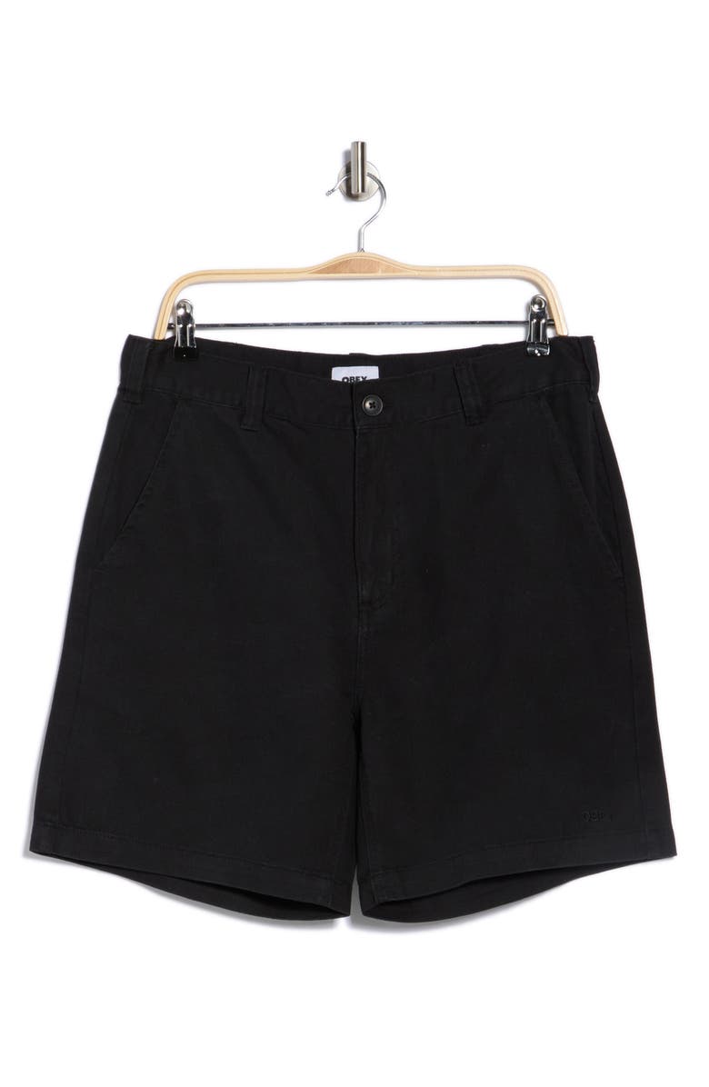 Obey Daily Shorts, Alternate, color, Black Faded Wash
