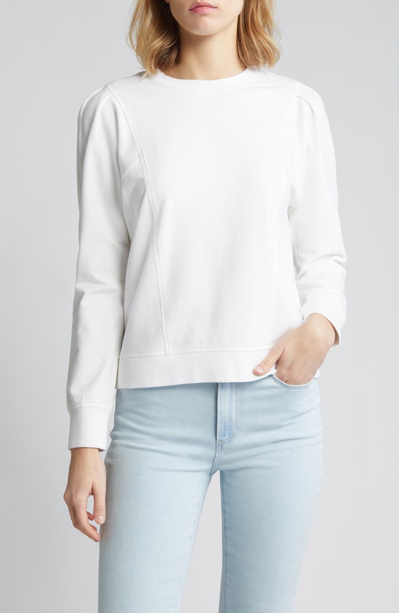 Caslon<sup>®</sup> Seam Accent Cotton Sweatshirt, Main, color,