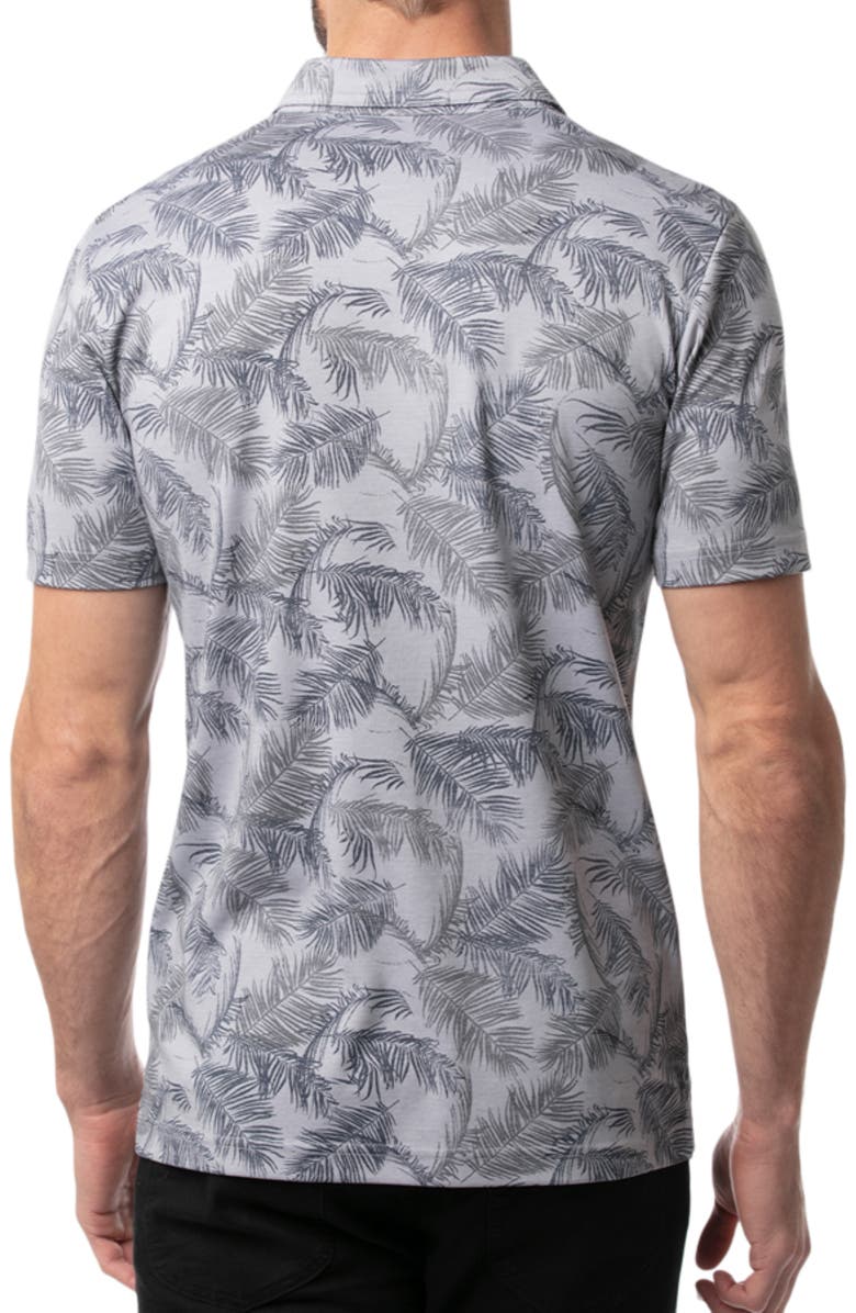 TravisMathew Palm Leaf Print Piqué Polo, Alternate, color,