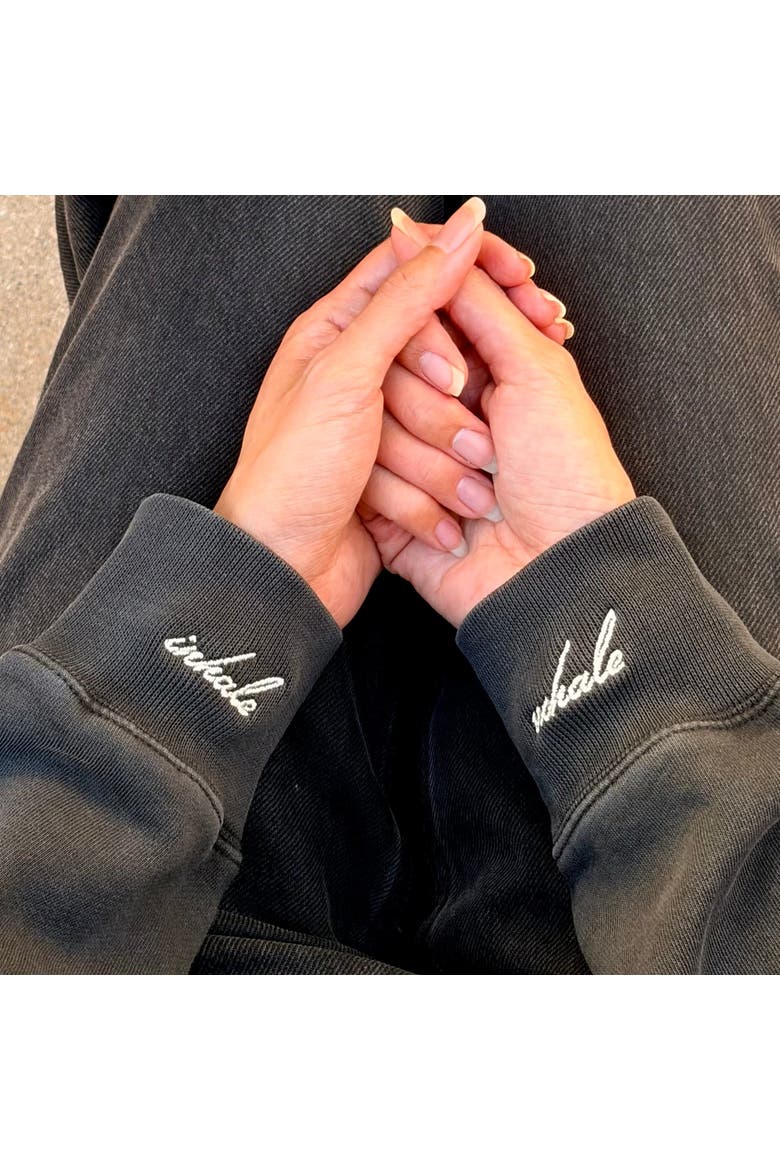 Inhale/Exhale Sweatshirt + Manifestation Kit, Alternate, color, Faded Black