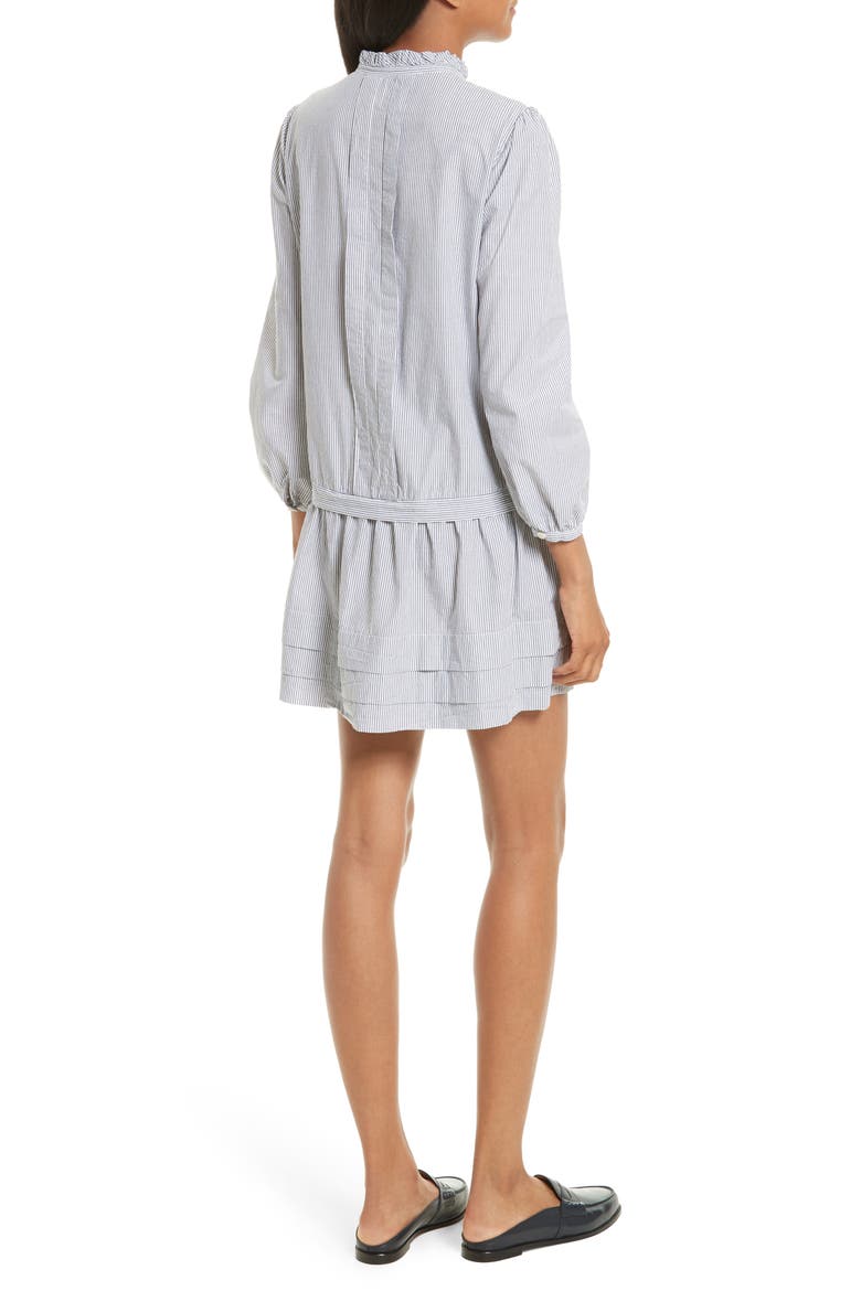 Cotton Shirtdress, Alternate, color, BLACK/ MILK