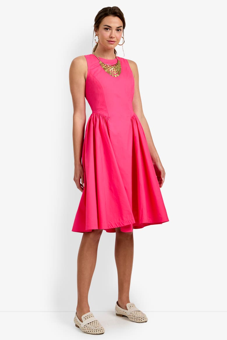 Lombardy Midi Dress, Alternate, color, Magenta Milano
