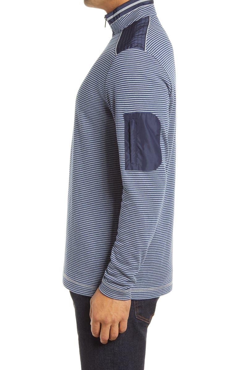 Bugatchi Cotton Blend Quarter Zip Pullover, Alternate, color,