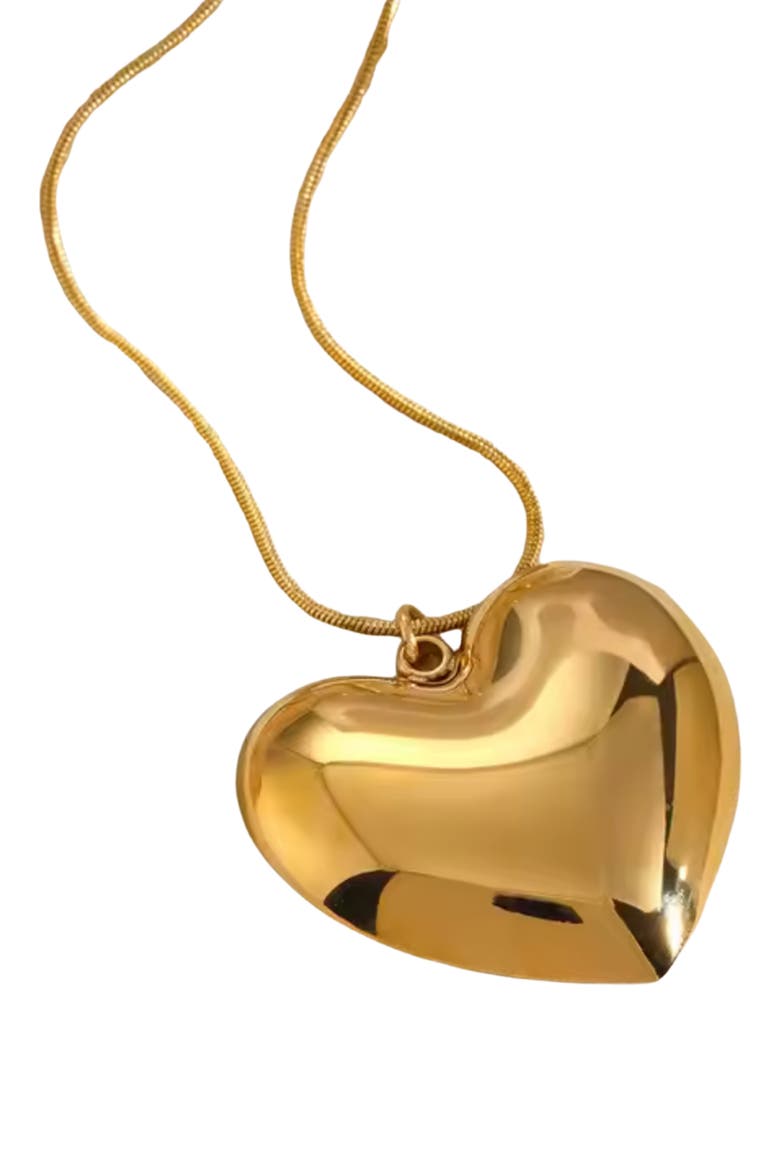 Heart of Gold Pendant Necklace, Main, color, GOLD