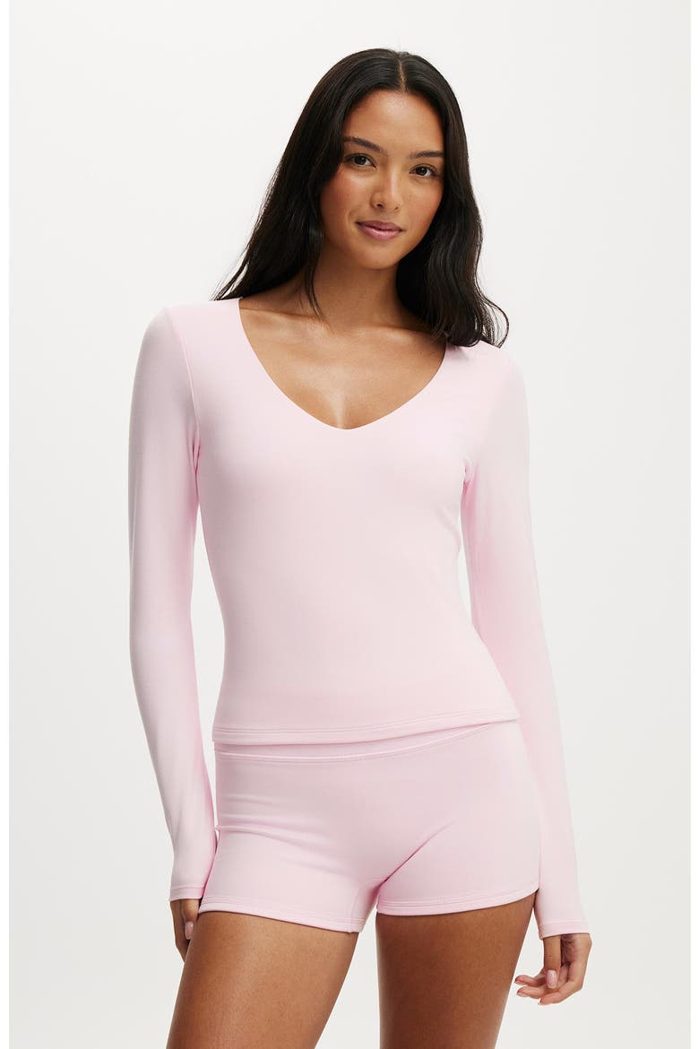 Women's Active Ultra Soft Scoop Neck Long Sleeve, Main, color, Cherry Dream