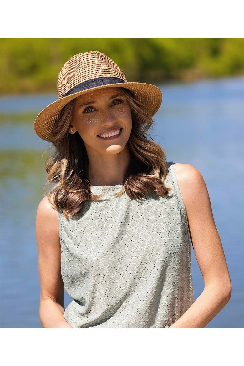 Bennett Men's Straw Fedora, Alternate, color, Sand