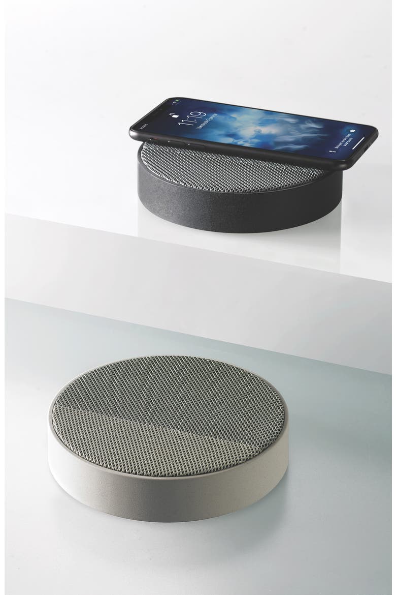 Oslo Energy Wireless Charging Pad & Bluetooth® Speaker, Alternate, color, DARK GREY/ LIGHT GREY