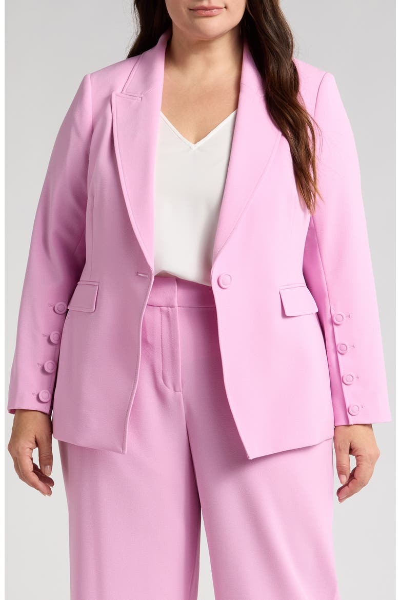One-Button Blazer, Main, color, PINK MACAROON