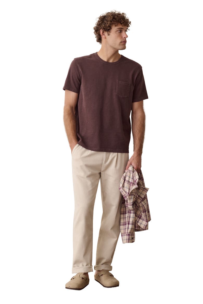 Luxe Slub Pocket T-Shirt, Alternate, color, JAVA