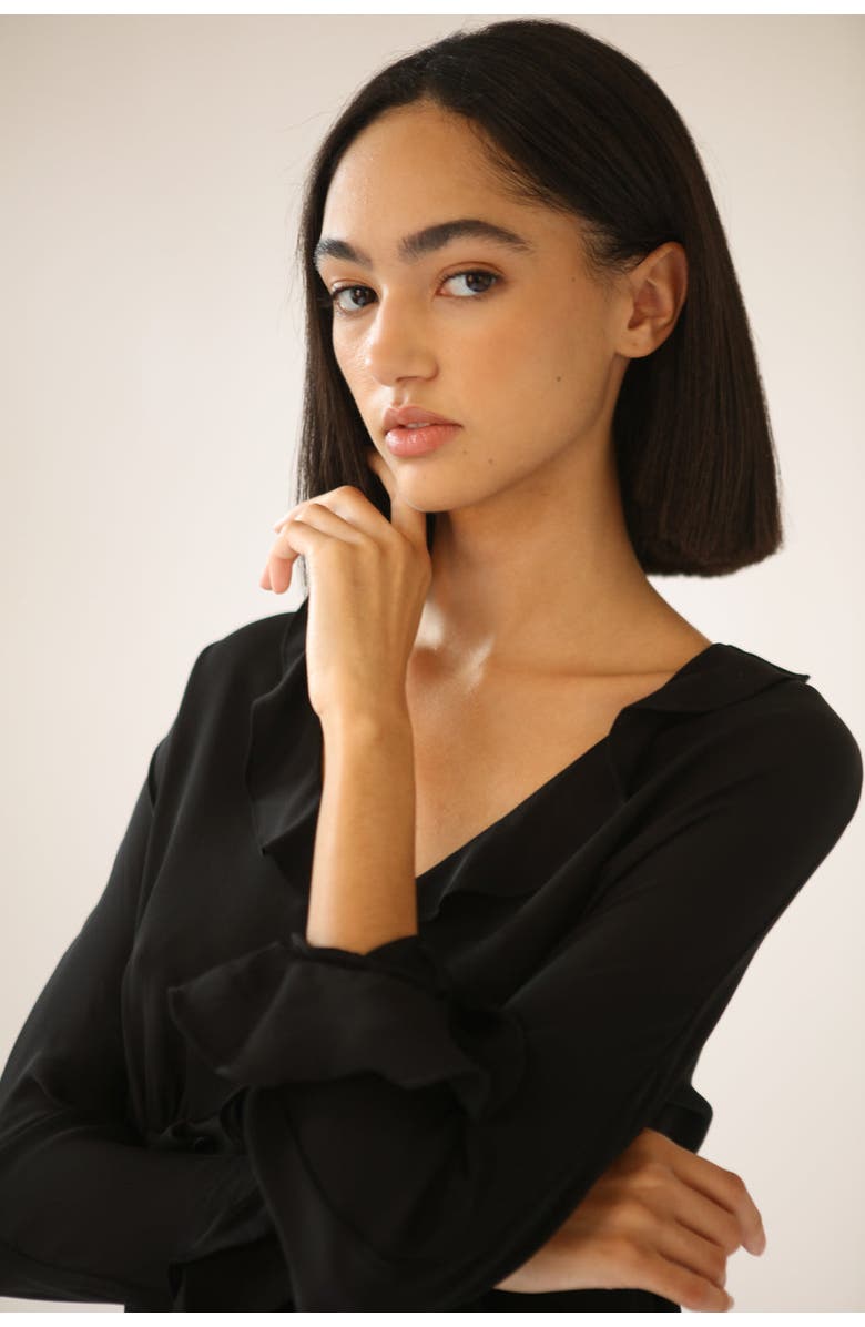 SECRET MISSION Sander Blouse, Alternate, color, Black