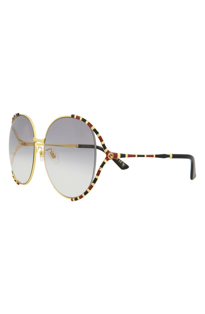 Gucci 64mm Oversize Novelty Sunglasses, Alternate, color, 