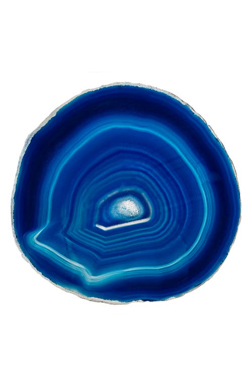 Anna New York Pedra Set Of 4 Agate Coasters In Azure/blue