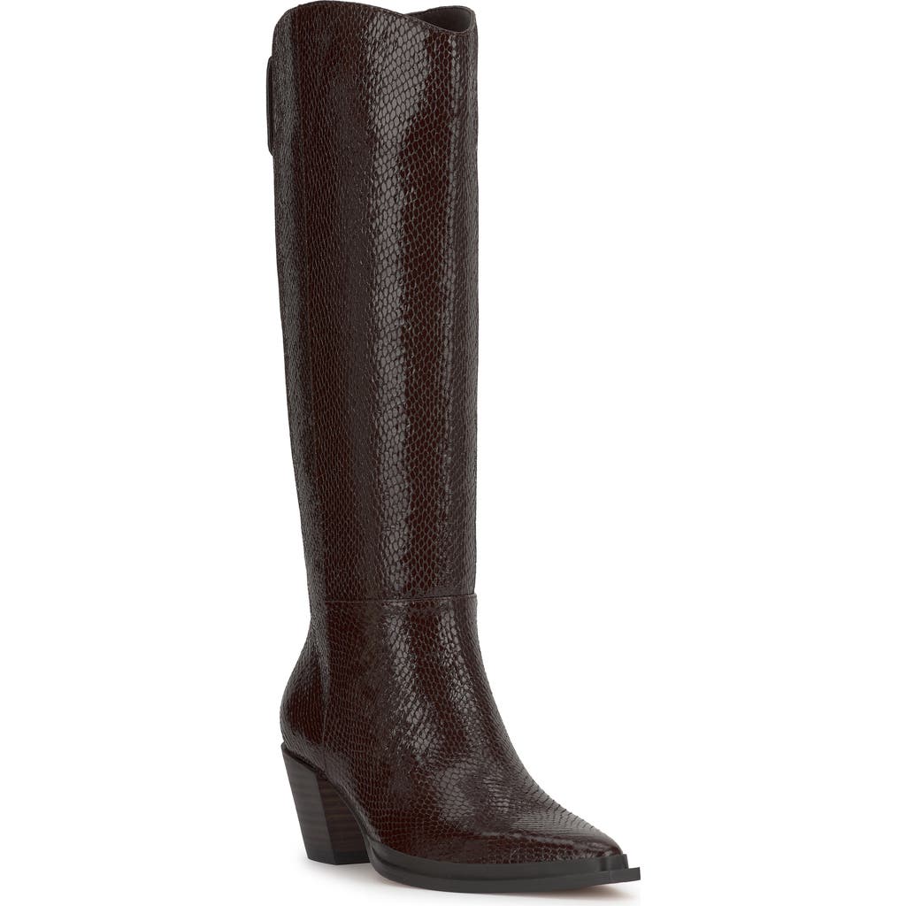 Jessica Simpson Hemmia Pointed Toe Knee High Boot In Brown