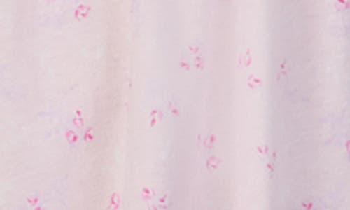 Shop Eileen West Floral Cap Sleeve Short Cotton Jersey Nightgown In Pink/print