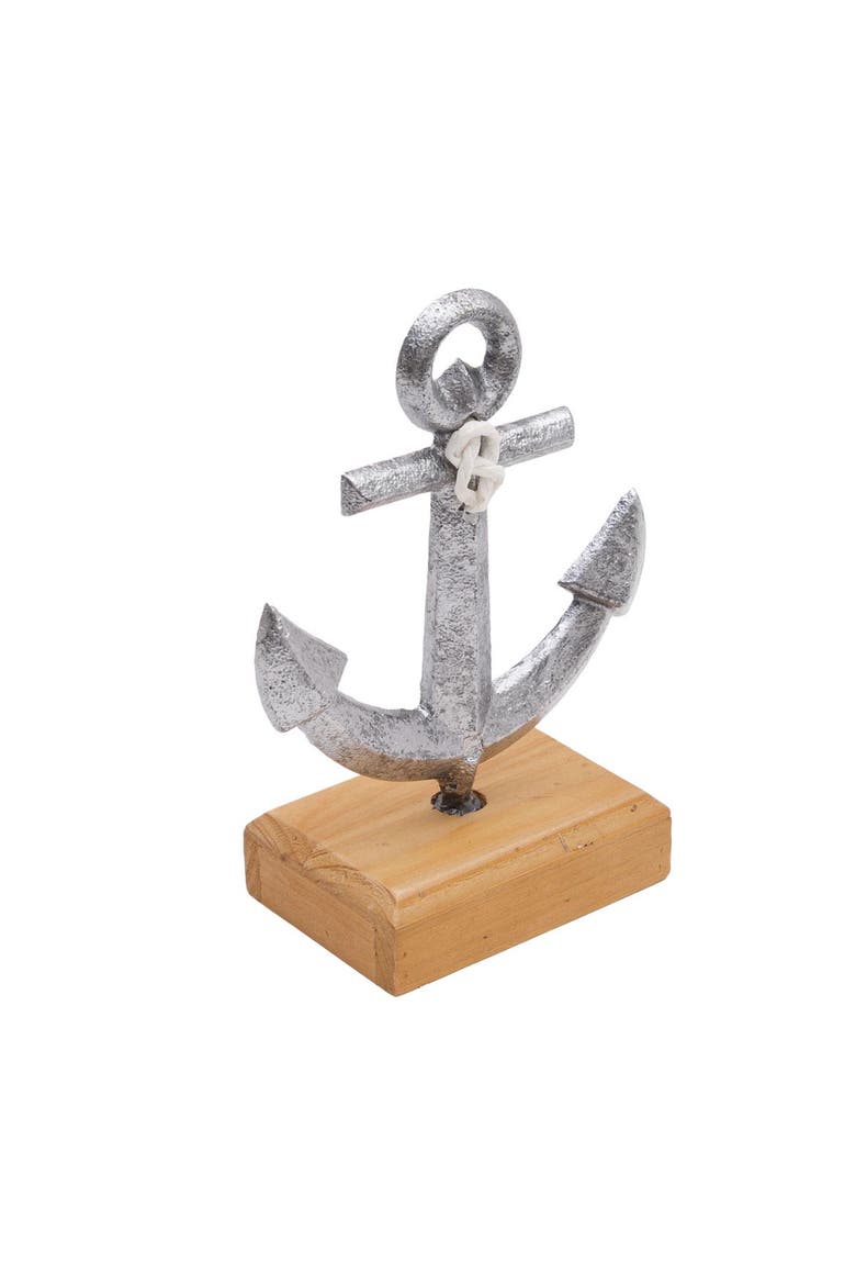 Anchor Silver Decorative Accent Antique Figurine, Alternate, color, Silver