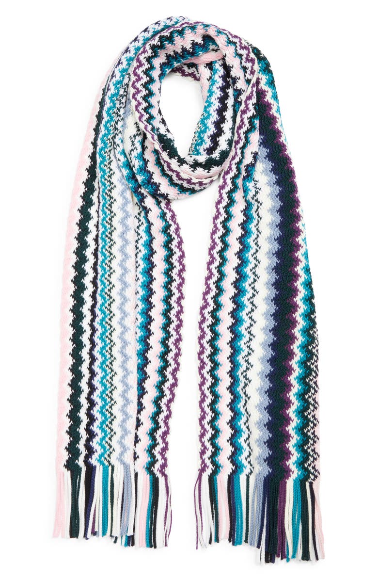 Missoni Zigzag Wool Scarf, Alternate, color,