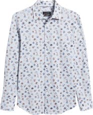 Bugatchi OoohCotton® Print Button-Up Shirt
