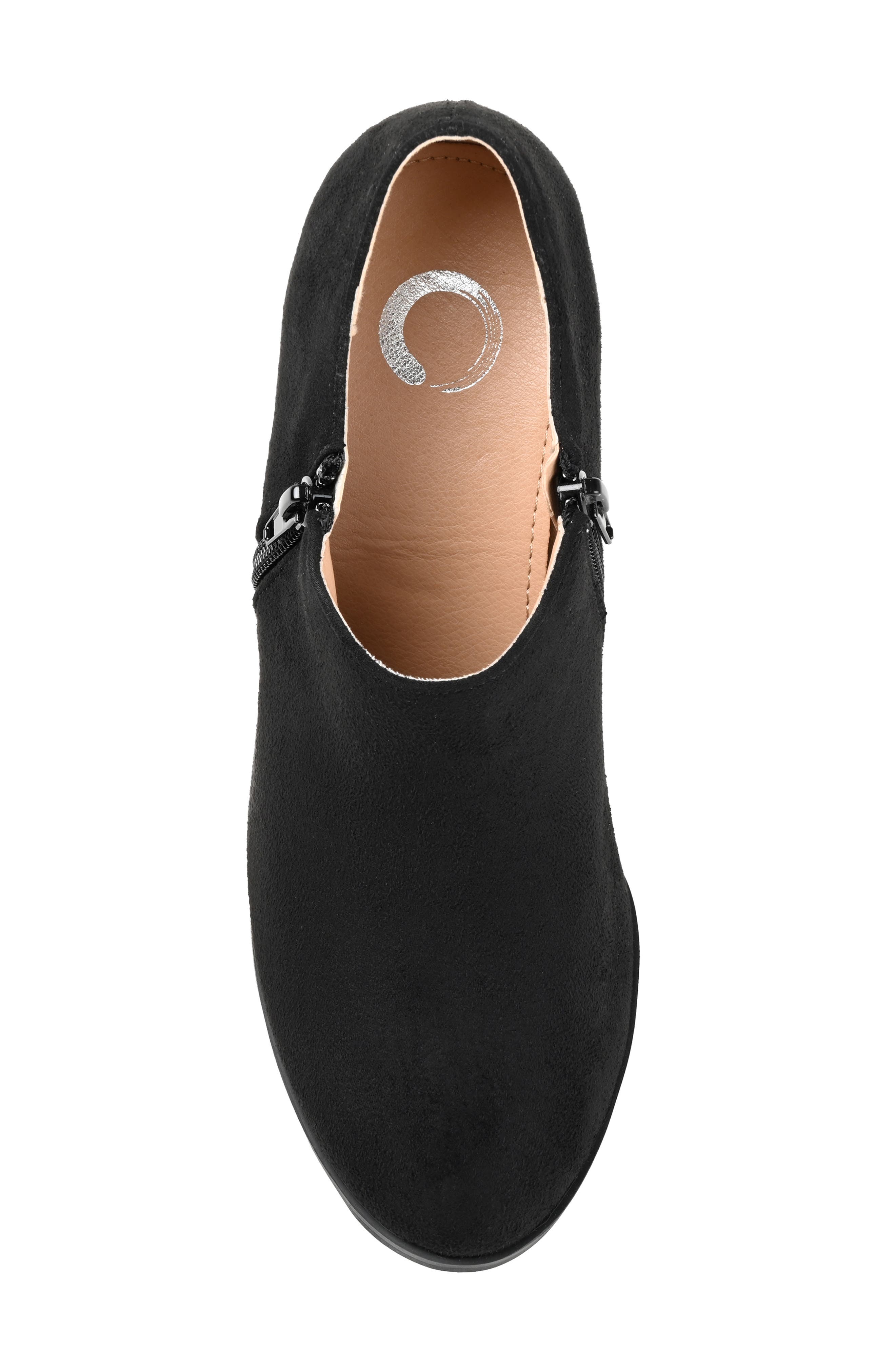 Journee Collection Sanzi Heeled Ankle Bootie, Alternate, color, Black