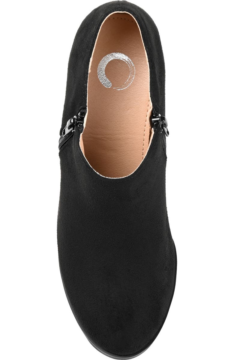 Journee Collection Sanzi Heeled Ankle Bootie, Alternate, color, Black