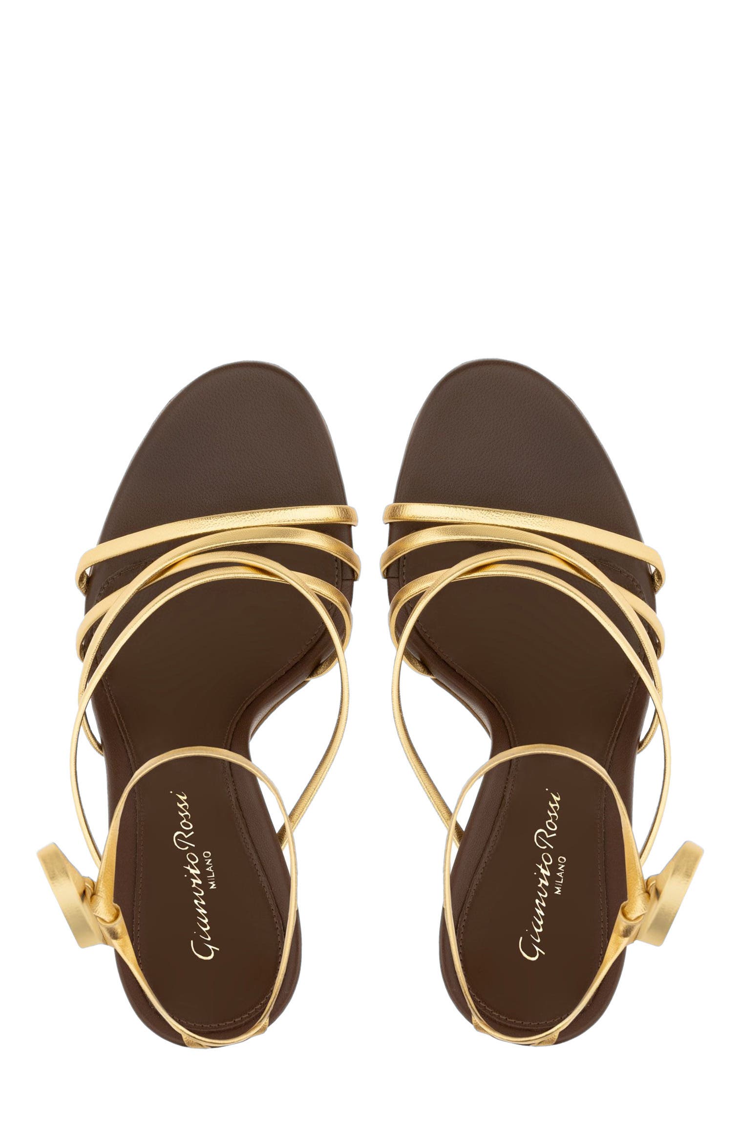 Gianvito Rossi Zaira 105 Sandal, Alternate, color, Gold Leather