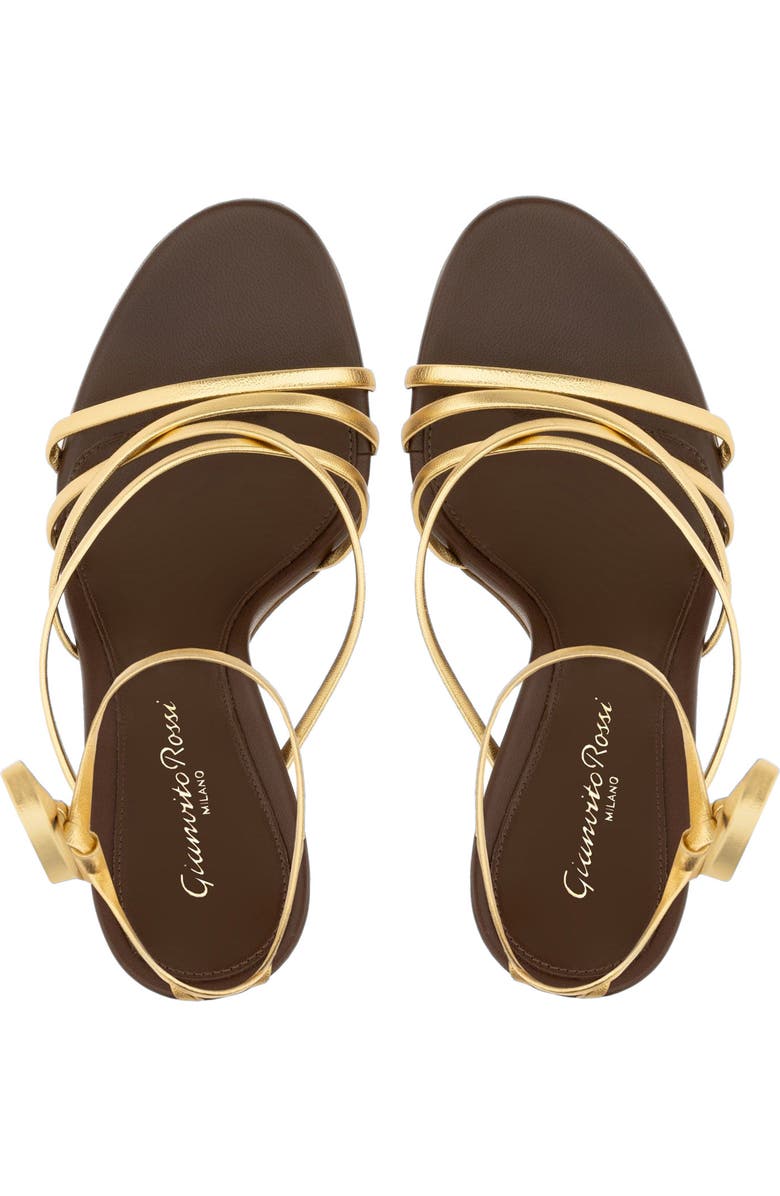 Gianvito Rossi Zaira 105 Sandal, Alternate, color, Gold Leather