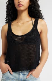 BP. Open Stitch Crop Tank