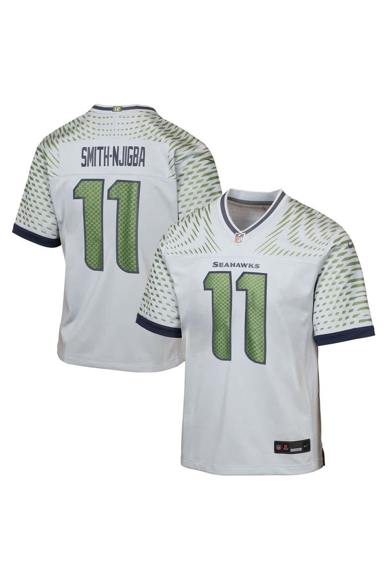 Youth Nike Jaxon Smith-Njigba Wolf Gray Seattle Seahawks 2025 Rivalries Collection Game Jersey, Main, color, Gray