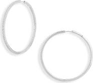 Nadri Perfect Cubic Zirconia Pavé Inside Out Hoop Earrings