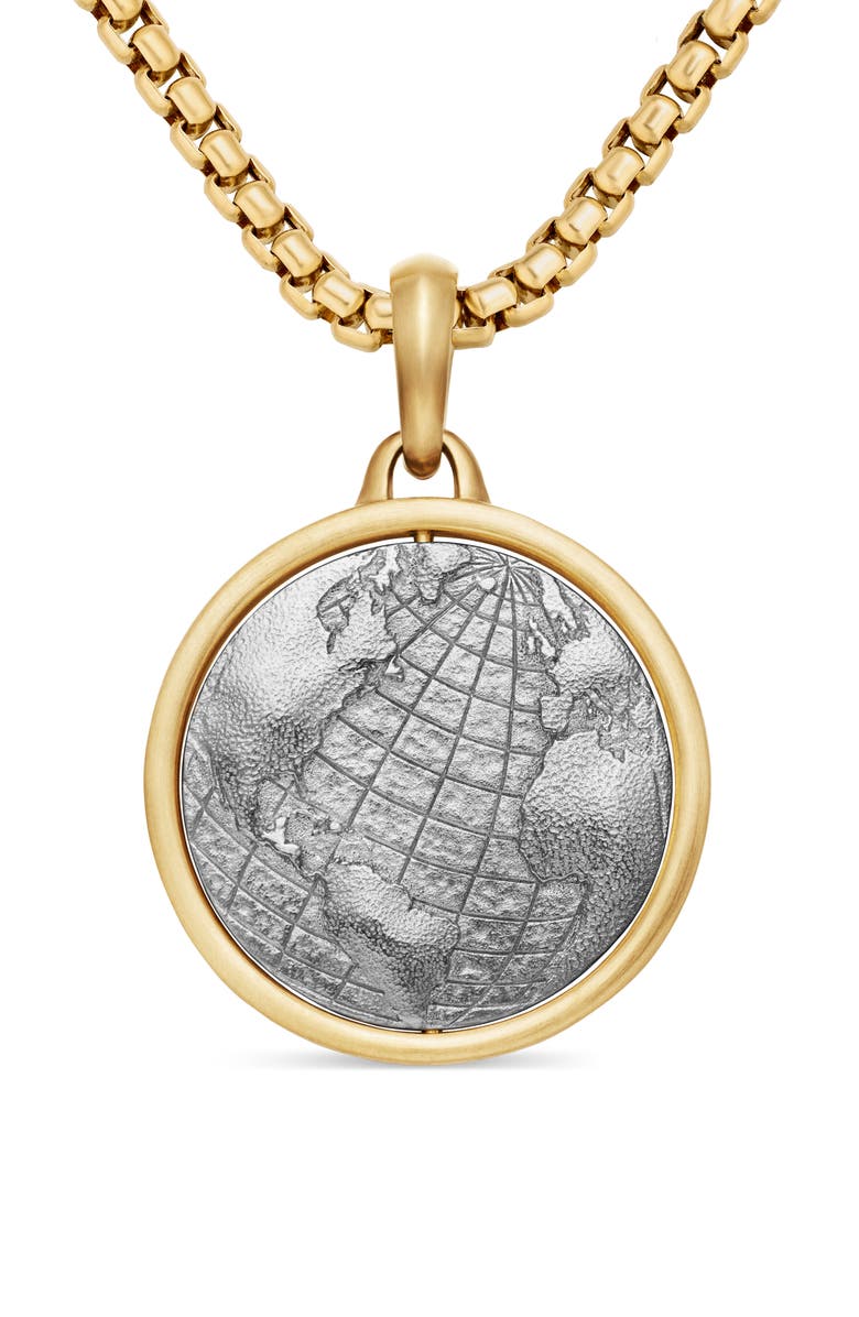 David Yurman Earth and Moon Duality Amulet in Sterling Silver with 18K Yellow Gold, Main, color, Sterling Silver With 18K Gold