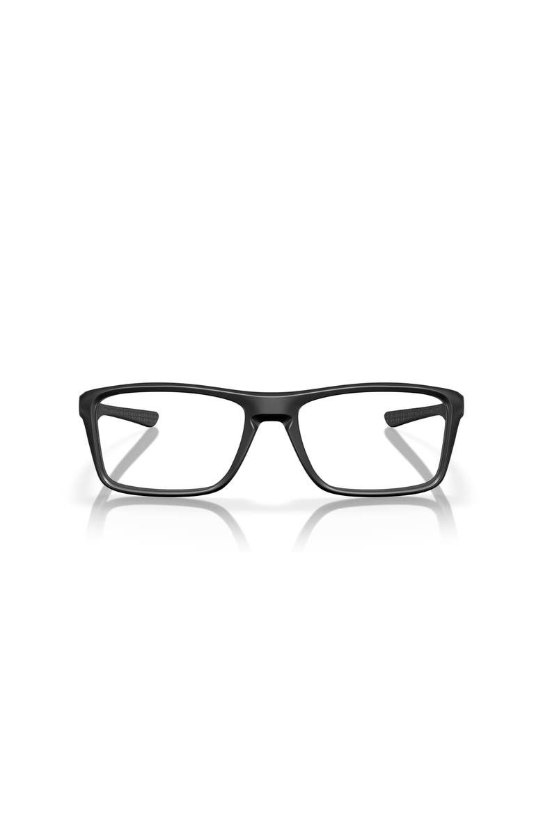 Oakley 57mm Rectangle optical glasses, Alternate, color, Black