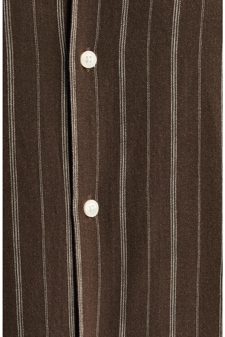 Stripe Short Sleeve Button-Up Shirt, Alternate, color, BROWN KIYOSHI STRIPE