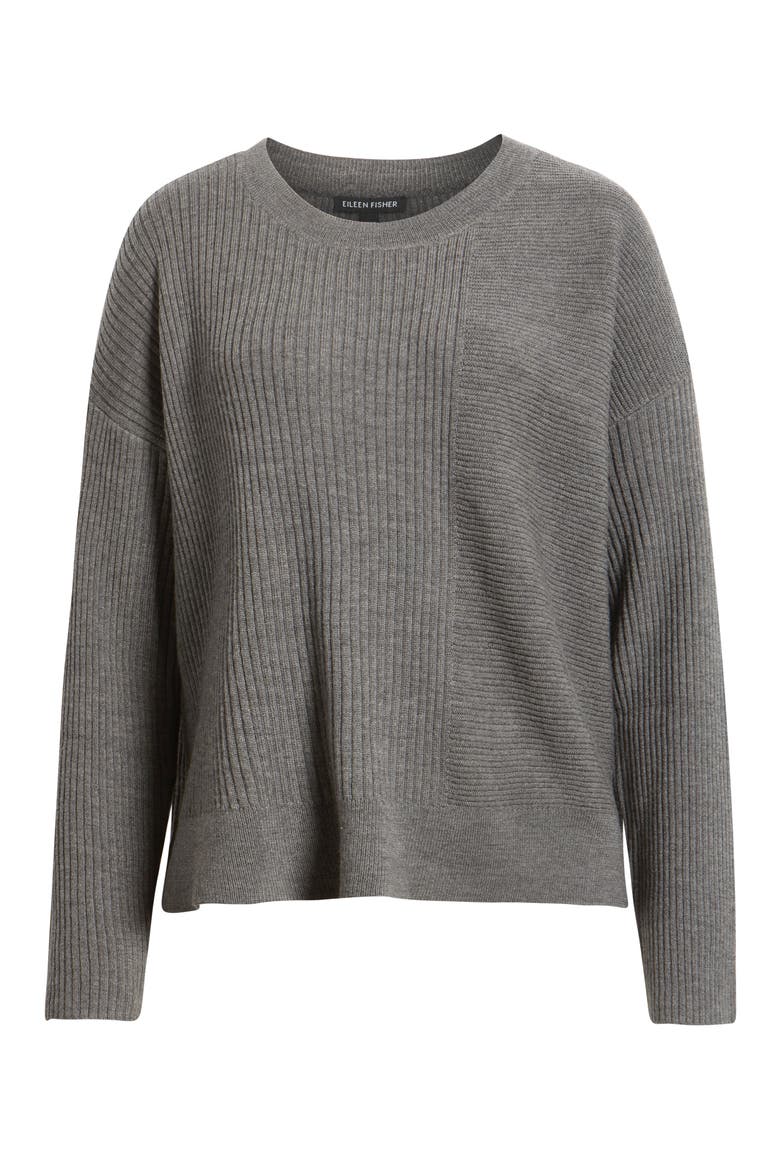 Merino Wool Crewneck Sweater, Alternate, color, ASH