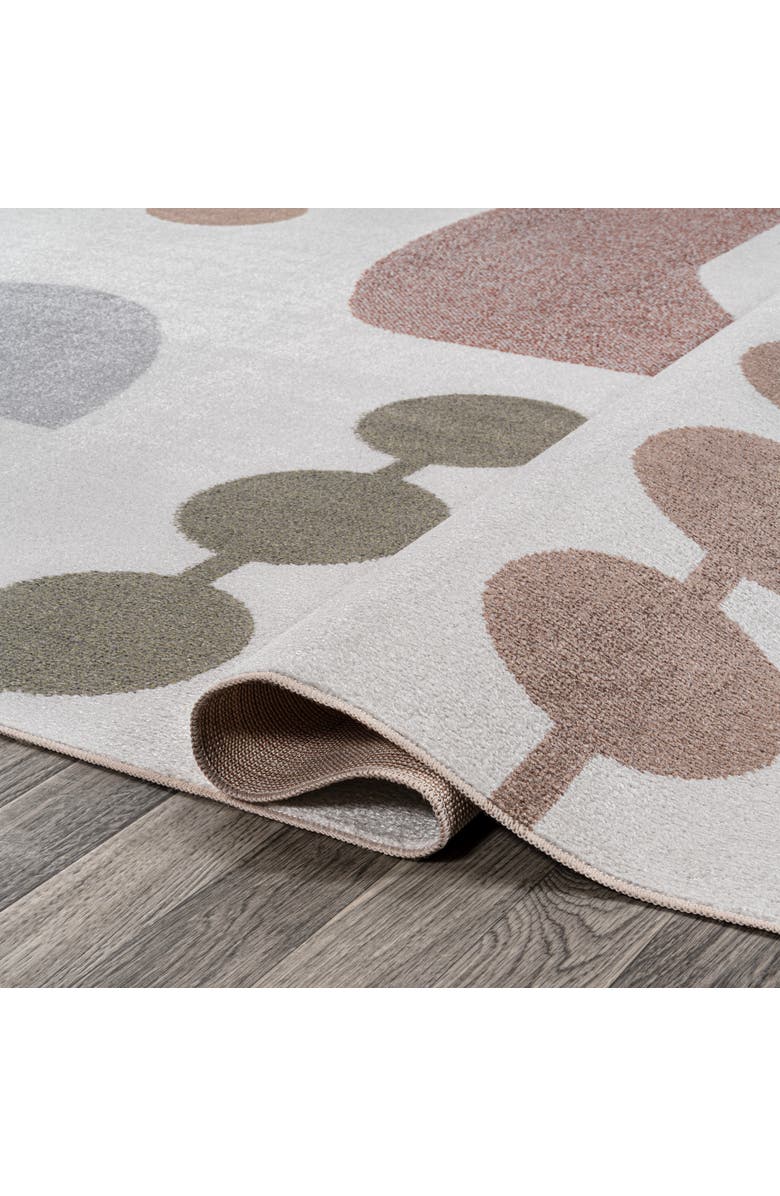 JONATHAN Y Riley Abstract Coastal Contemporary Machine-Washable Area Rug, Alternate, color, Cream/Multi