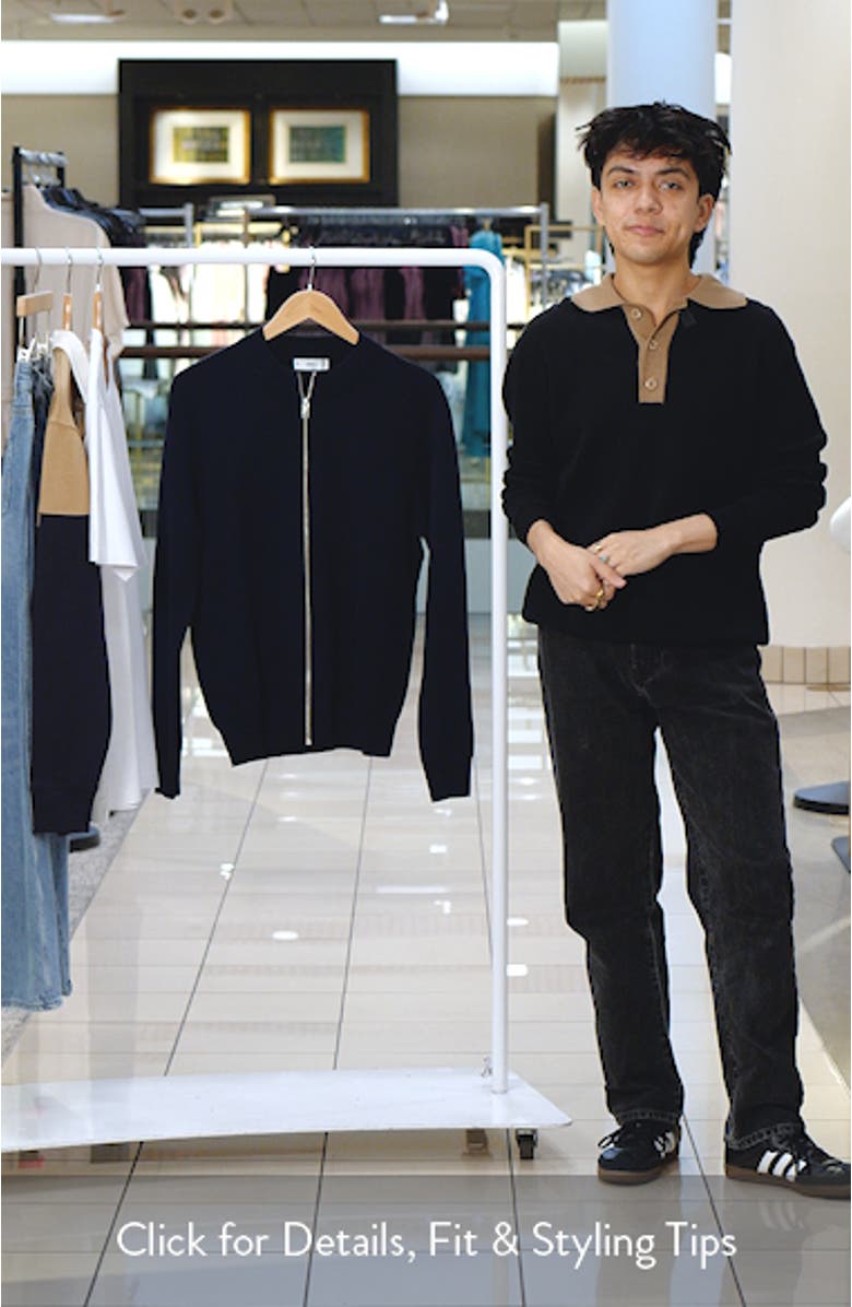 Textured Full-Zip Knit Cardigan, sales video thumbnail