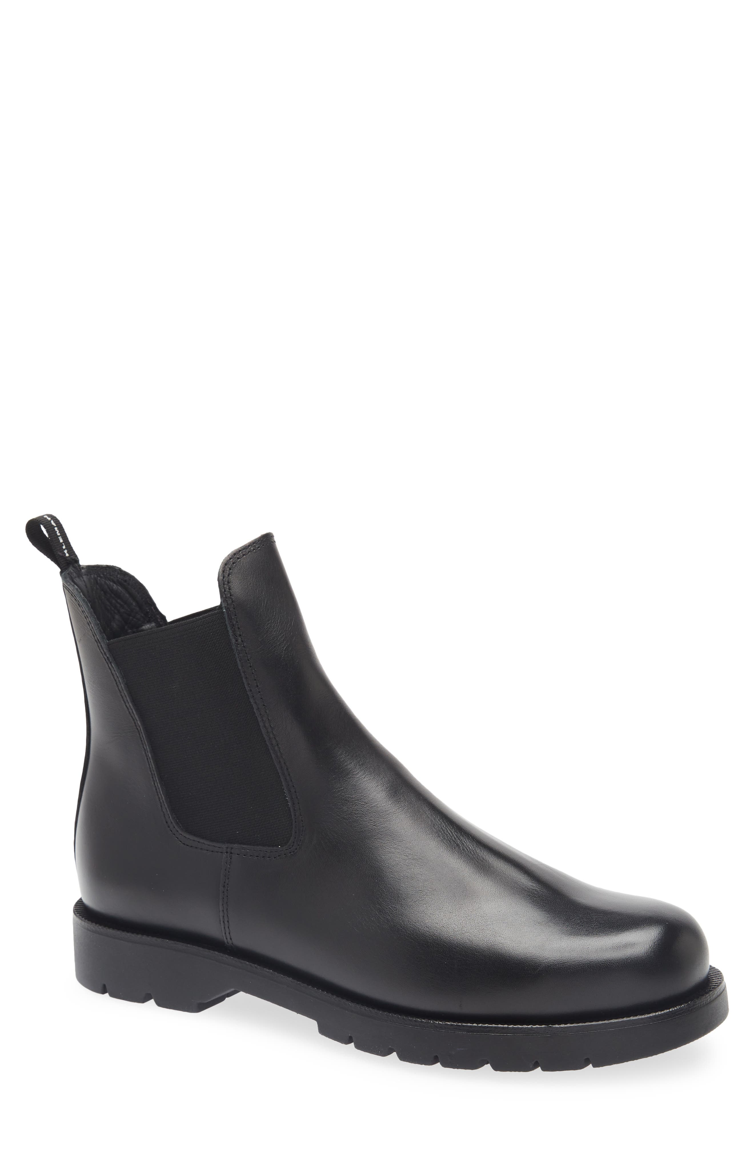KLEMAN Tonnant Lugged Plain Toe Chelsea Boot, Main, color, Noir