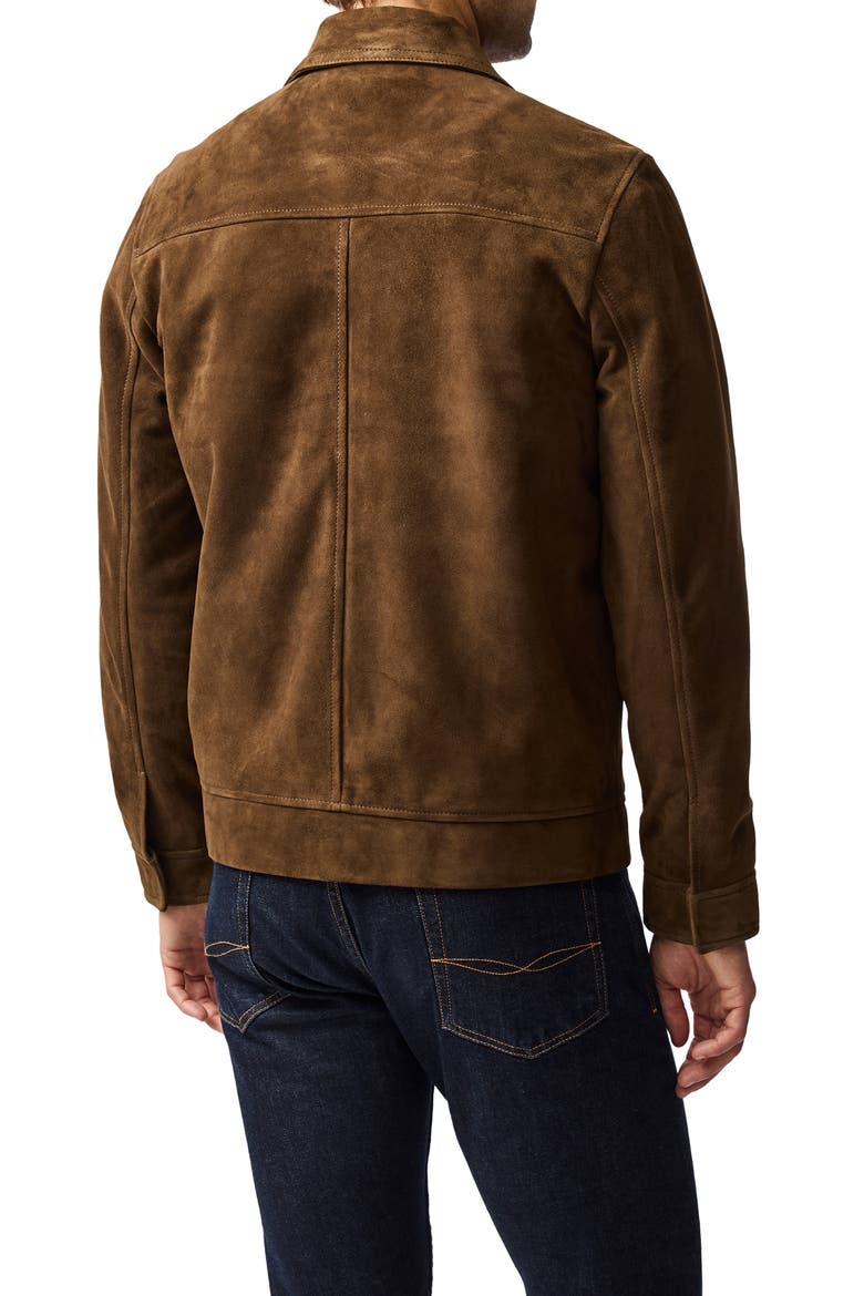 Miro Bay Suede Jacket, Alternate, color, WALNUT