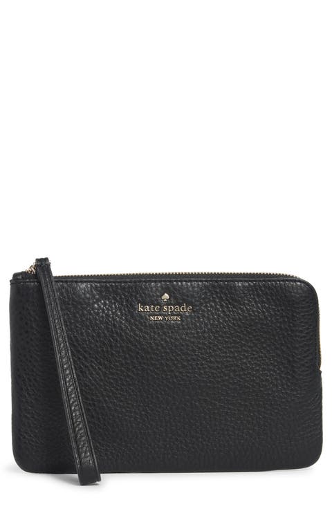 leila pebbled leather medium pouch