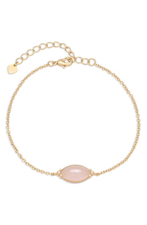 Fiona 14k Gold Plated Stone Bracelet