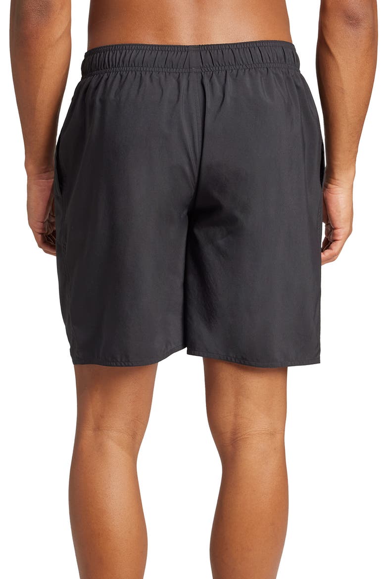 Essentials Swim Trunks, Alternate, color, BLACK/ WHITE
