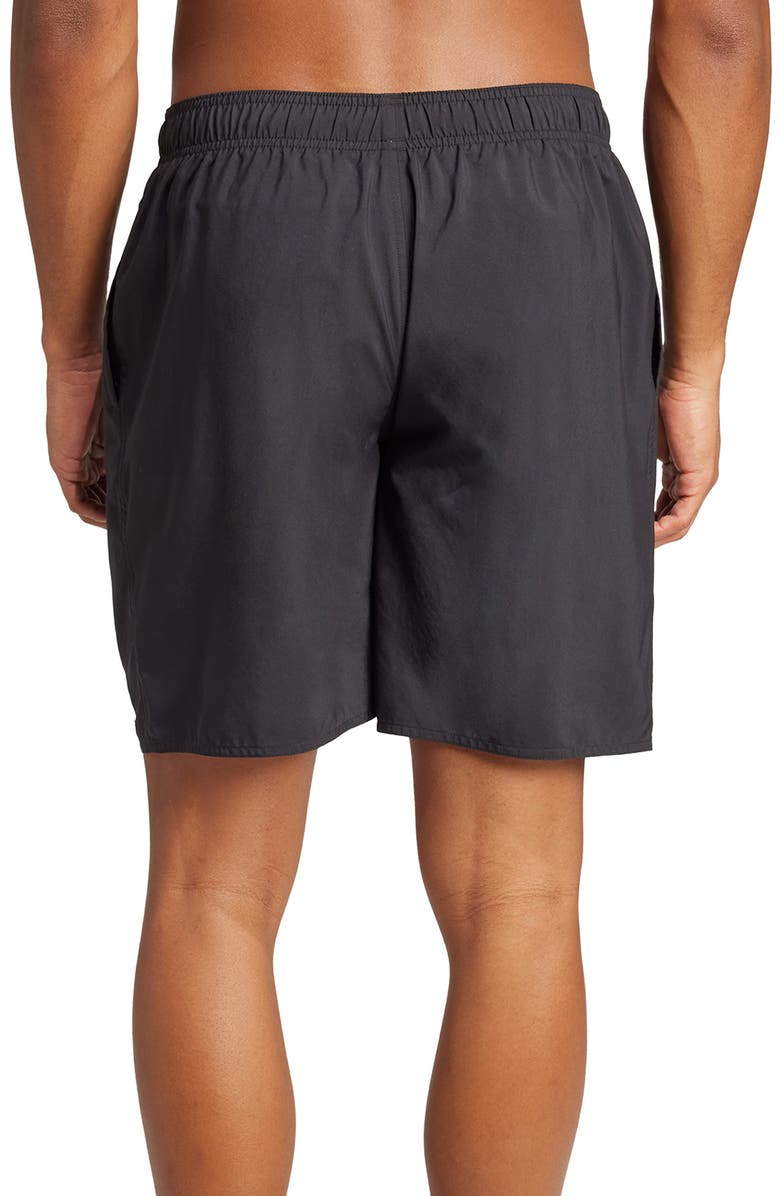 adidas Essentials Swim Trunks, Alternate, color, Black/ White