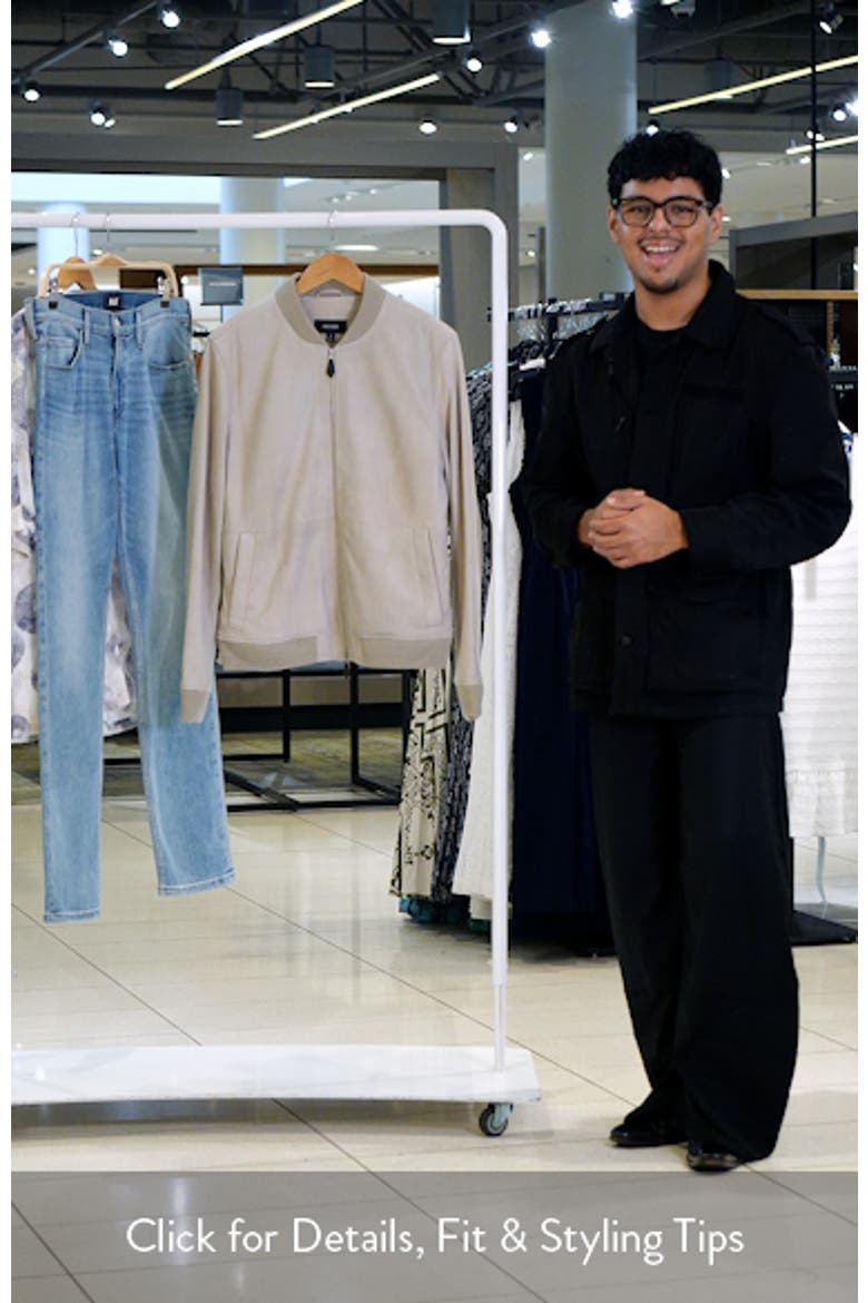 Burnham Goatskin Suede Bomber Jacket video